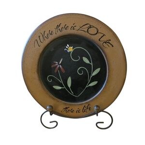 The Hearthside Collection Decorative 10" Plate with Floral Design Handpainted